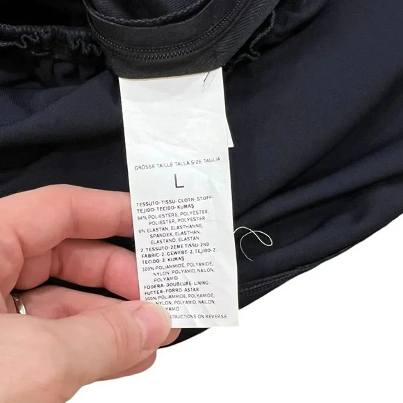 Emme Marella Navy Mesh Top Fit & Flare Dress L - Picture 4 of 4